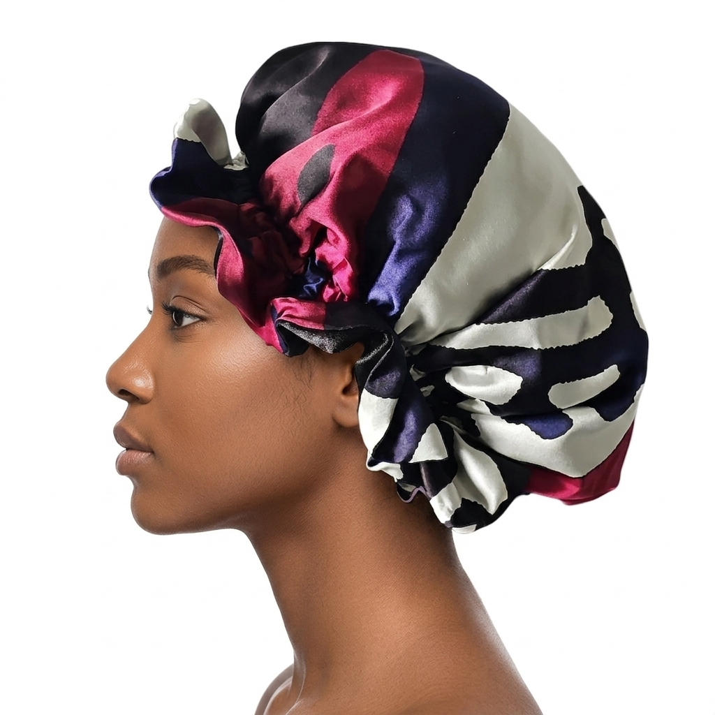 Luxury Silk & Satin Bonnet – Bold Prints & Ultimate Hair Protection